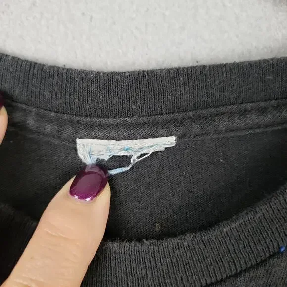 Budweiser Womens M/L Cutoff Boxy Crop Tee Shirt Black Drinking Shirt Boxy Grunge - Picture 3 of 5